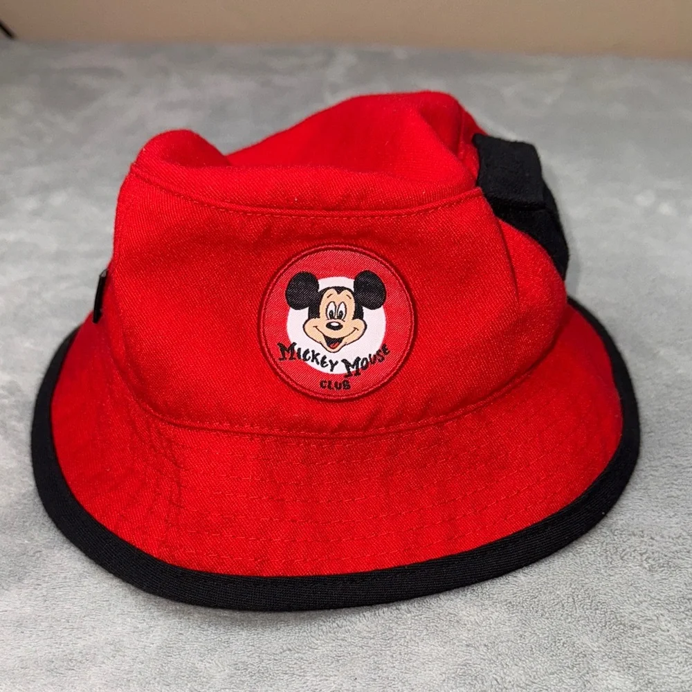 Mickey Mouse Club Coppertone Floppy Baby Hat Red Black Disney Parks